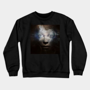 Human face and universe Crewneck Sweatshirt